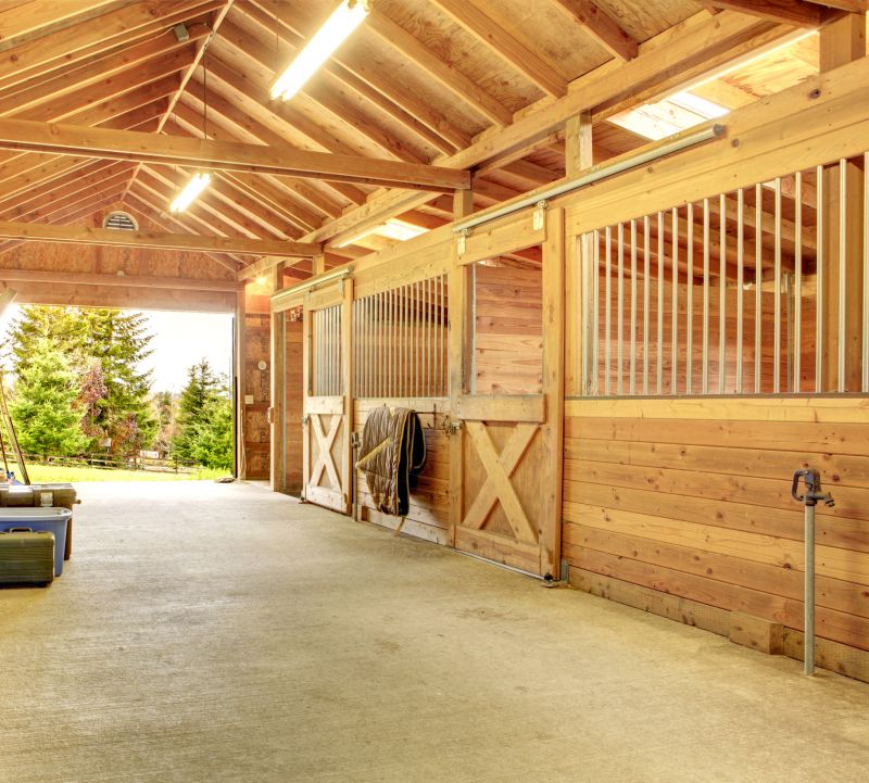 Barn Interior with New Floor